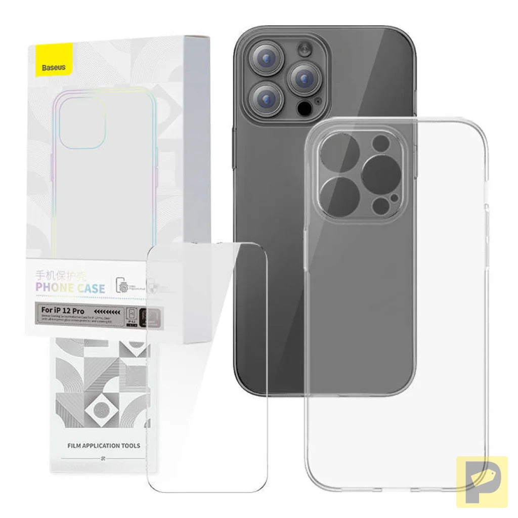 Transparent Case and Tempered Glass set Baseus Corning for iPhone 12 Pro