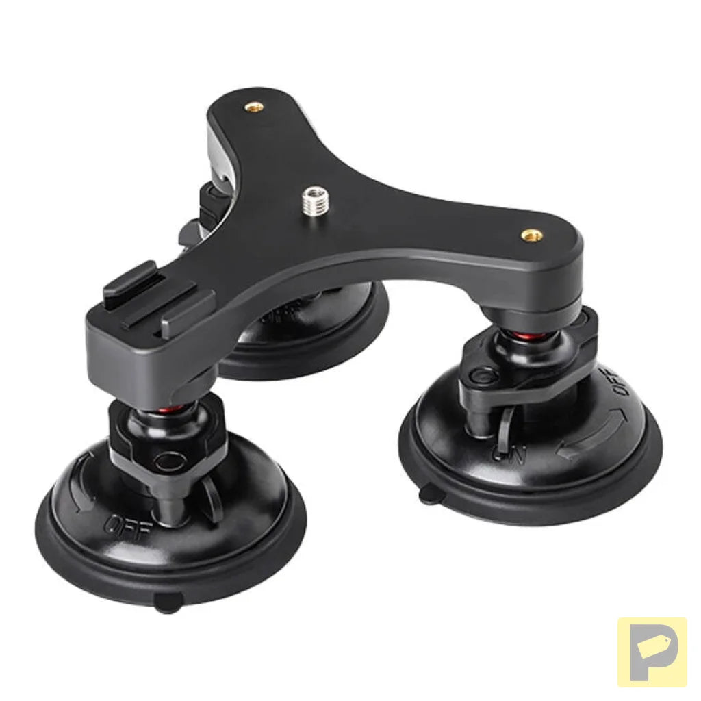 Triple Suction Cup Car Mount Sunnylife for cameras, phones etc. (ZJ771)