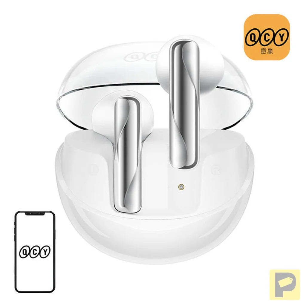 TWS QCY AilyBuds Clear T32 Headphones (white)