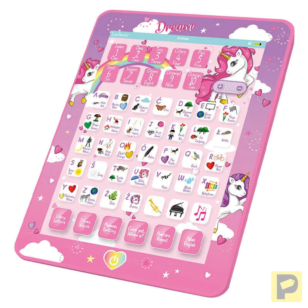 Unicorn bilingual talking educational tablet