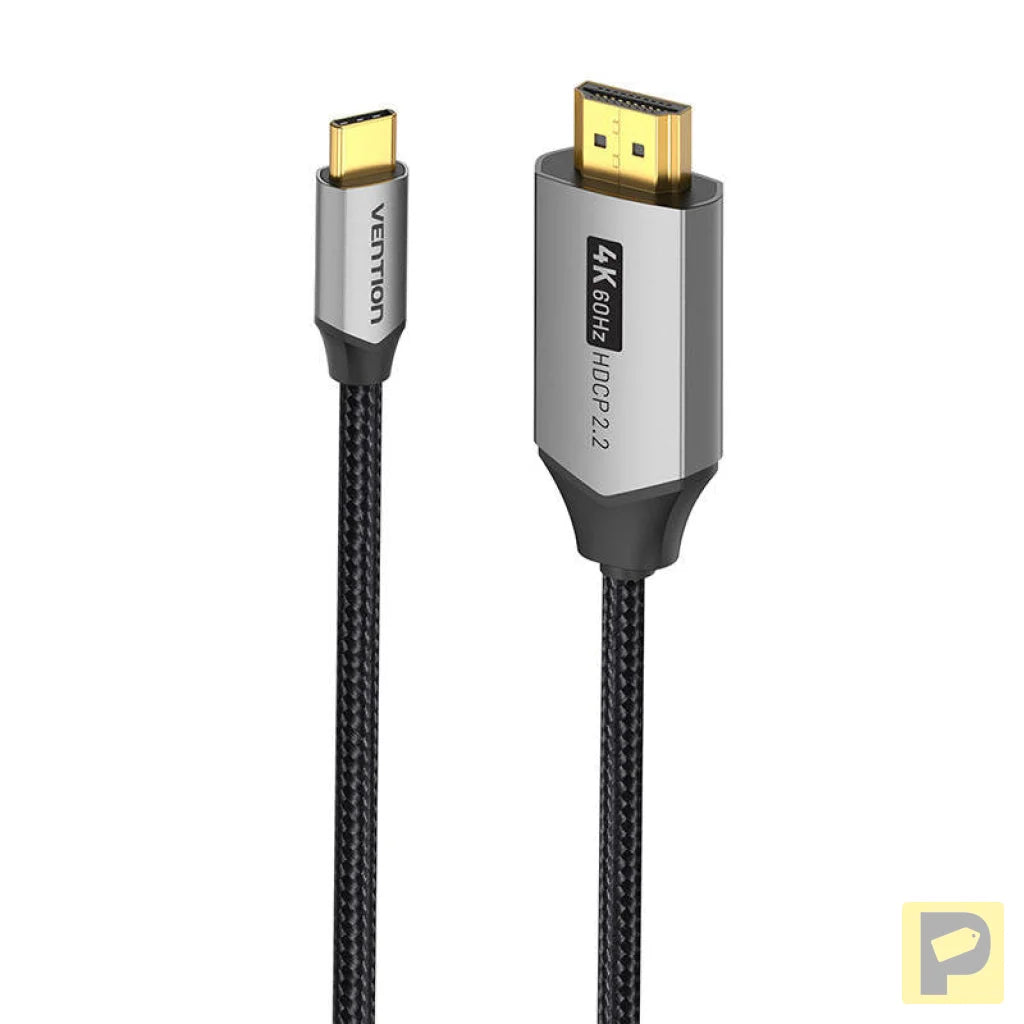 USB-C do HDMI 2.0 cable Vention CRBBH 2m, 4K 60Hz (black)