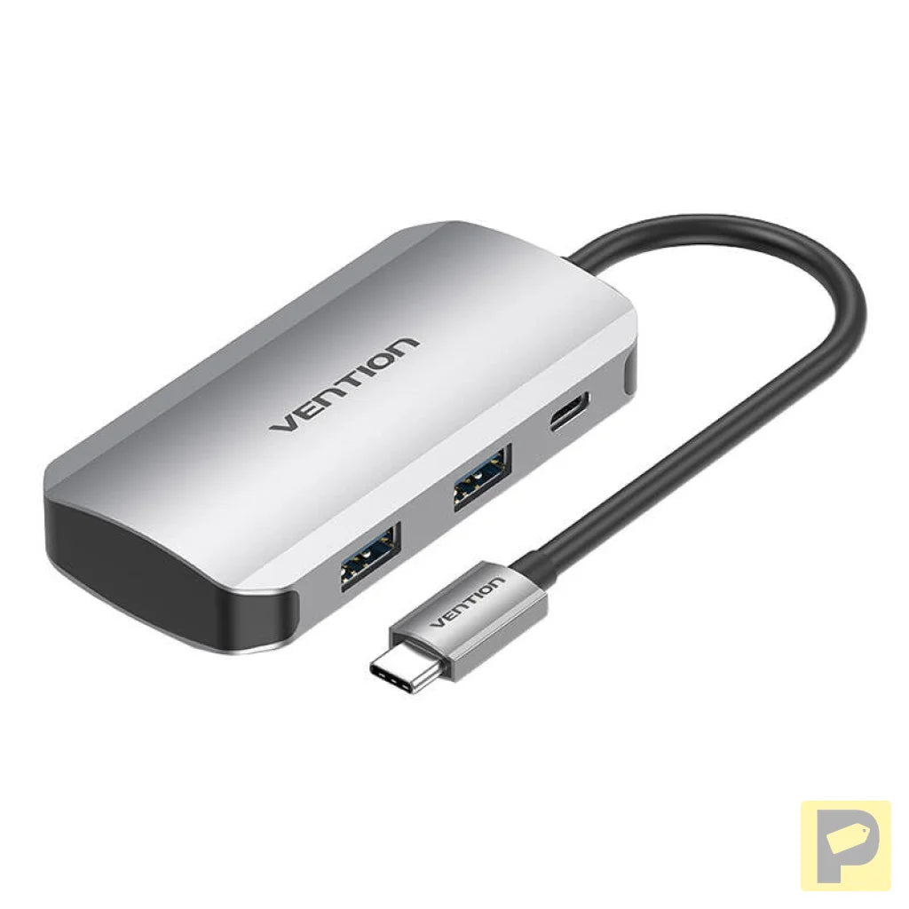 USB-C Docking Station to 4x USB3.0, PD 0.15m Vention TNBHB (gray)