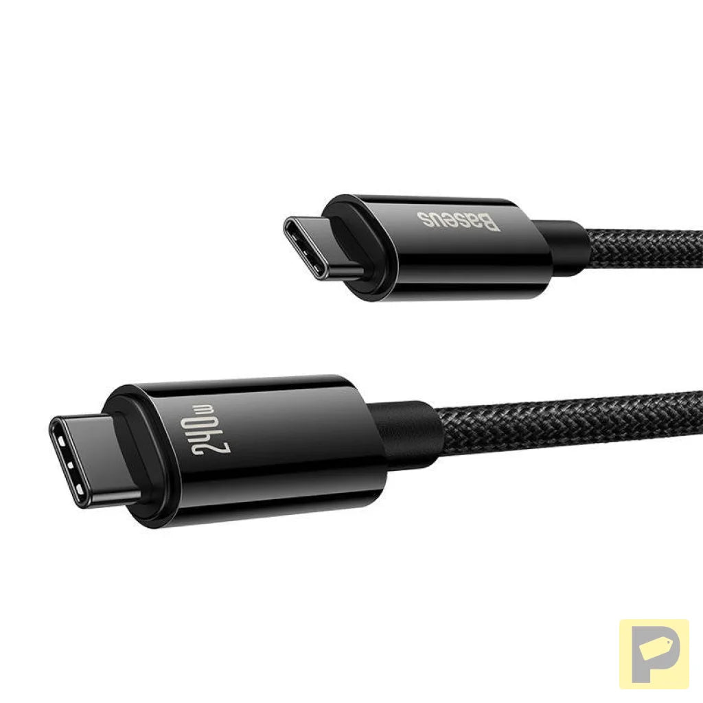 USB-C to USB-C cable Baseus Tungsten Gold 240W 3m (black)