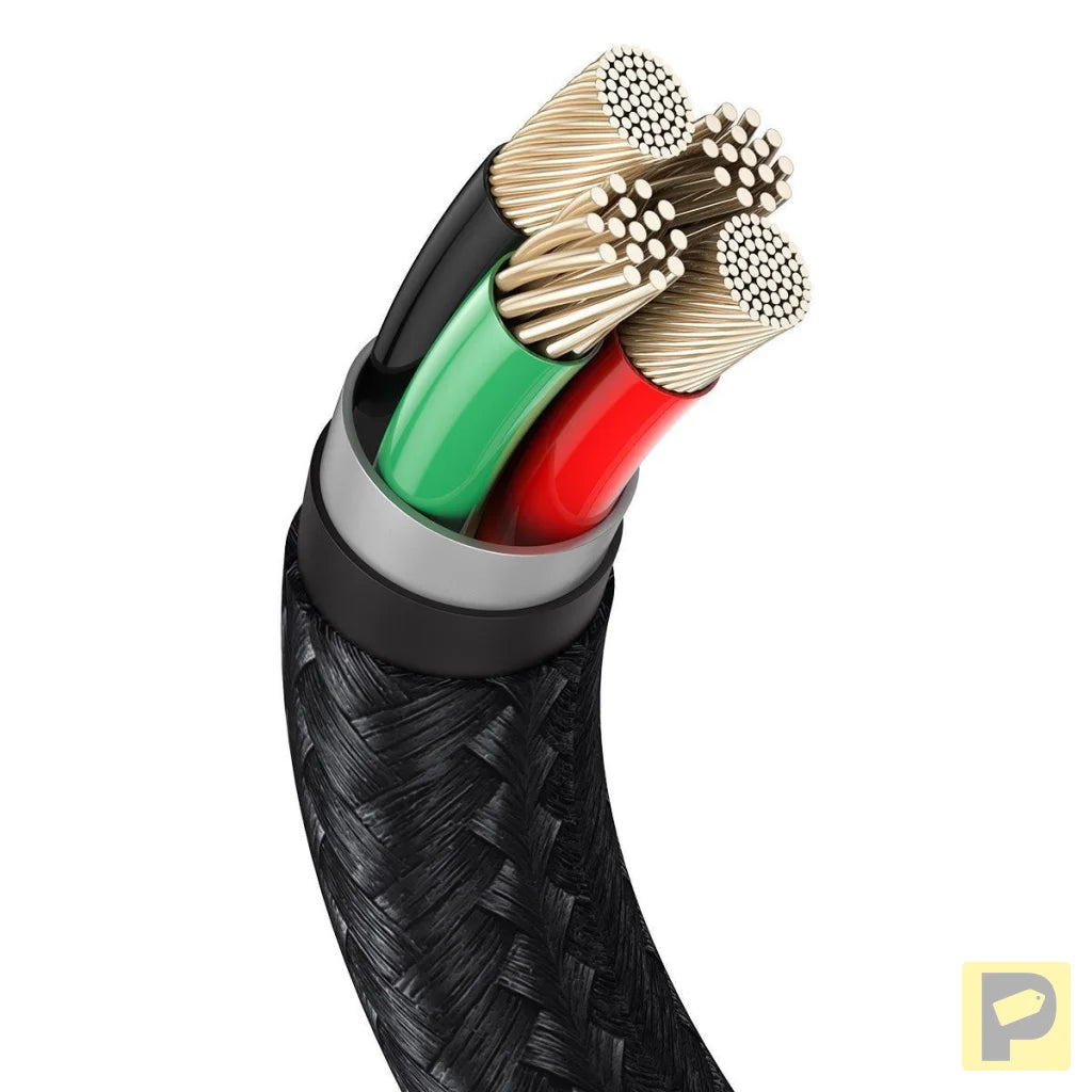 USB cable for Lightning Baseus Cafule, 2.4A, 1m (black)