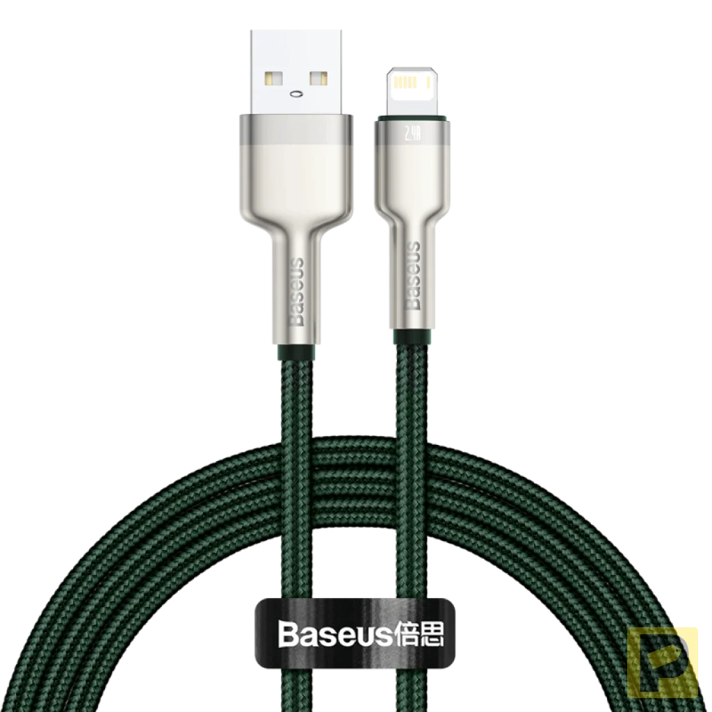 USB cable for Lightning Baseus Cafule, 2.4A, 1m (green)