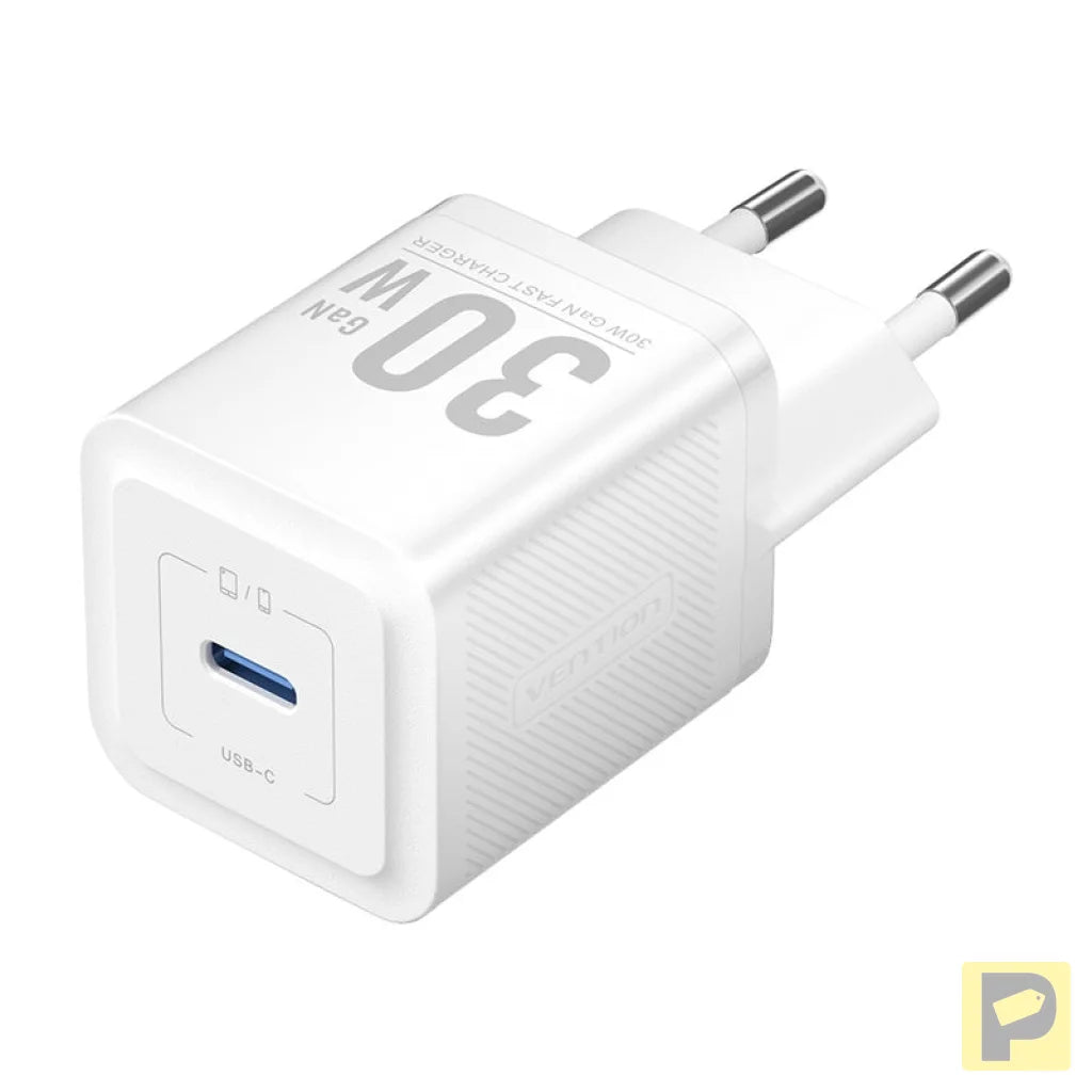 Vention FEZB0-EU USB-C GaN network charger (30W) (white)