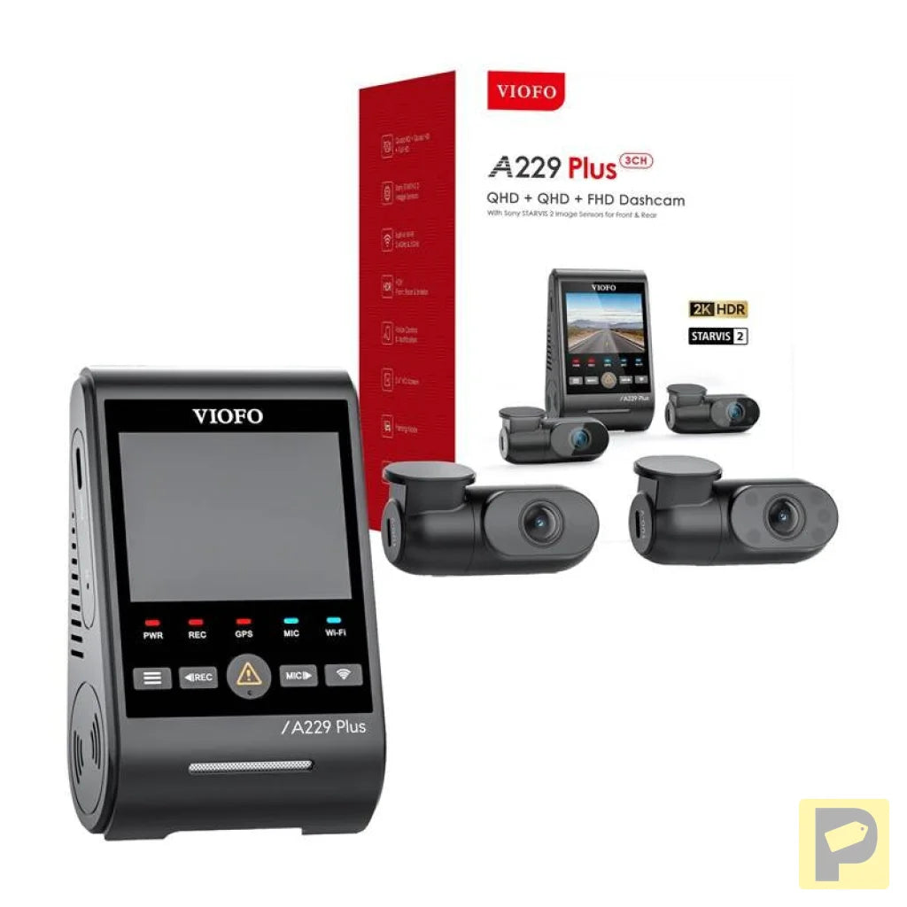 VIOFO A229 PLUS 3CH 2K + 1080p WiFi, GPS
