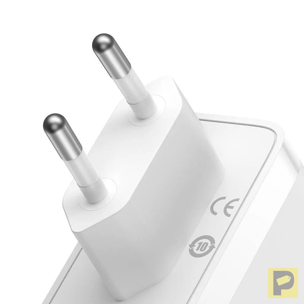 Wall charger Baseus GaN5 Pro 2xUSB-C + USB, 140W (white)