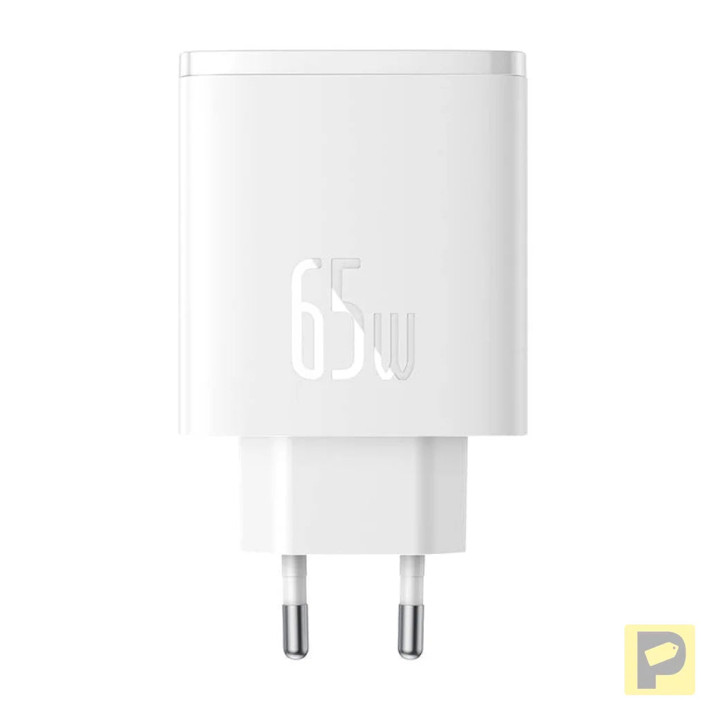 Wall charger Baseus OS-Cube Pro 2xUSB-C + USB, 65W (white)