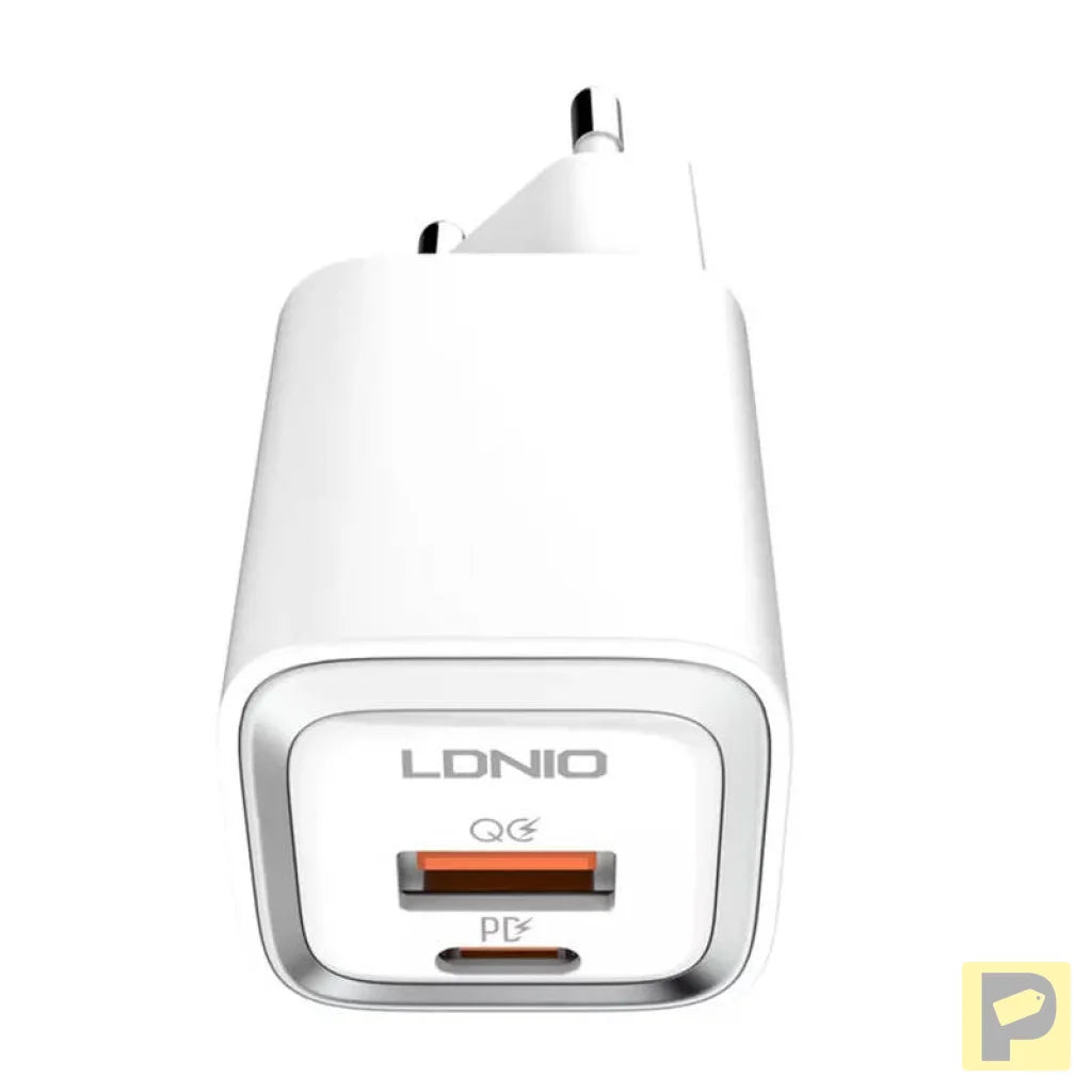 Wall charger LDNIO A2318M USB, USB-C + USB-C - Lightning Cable