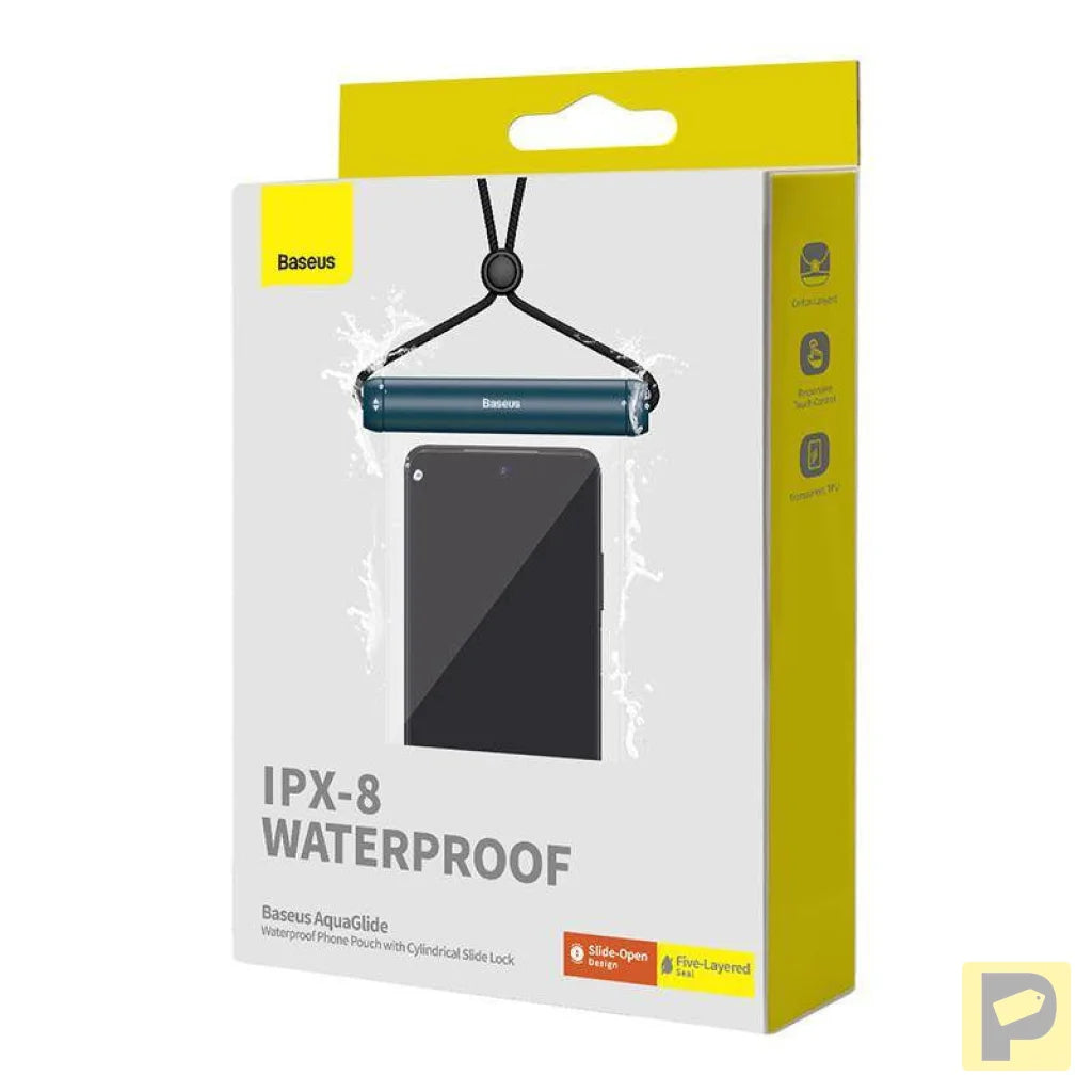 Waterproof phone case Baseus AquaGlide with Cylindrical Slide Lock (blue)