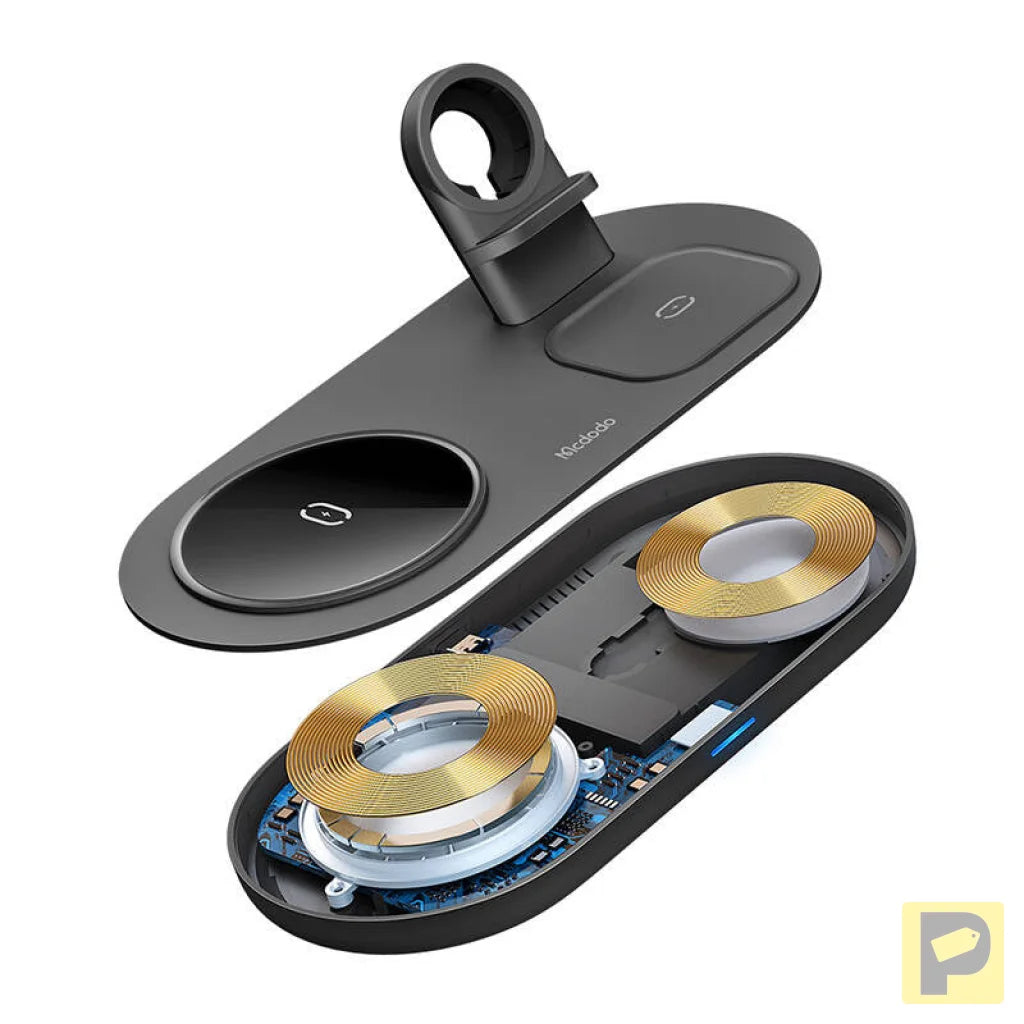 Wireless Charger Mcdodo CH-7061 3 in 1 15W (mobile/TWS/Apple watch) (black)