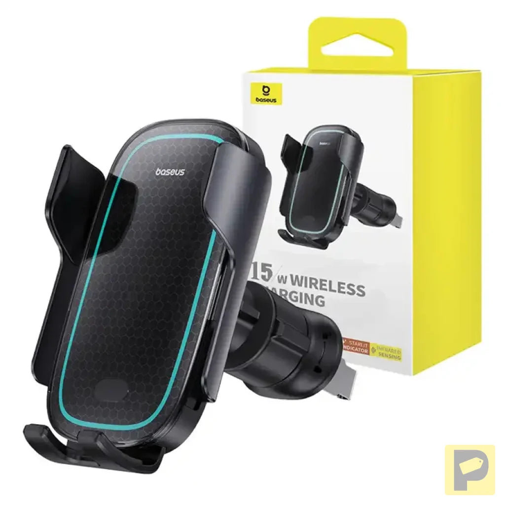Wireless Charging Car Mount Baseus MilkyWay Pro 15W (black)