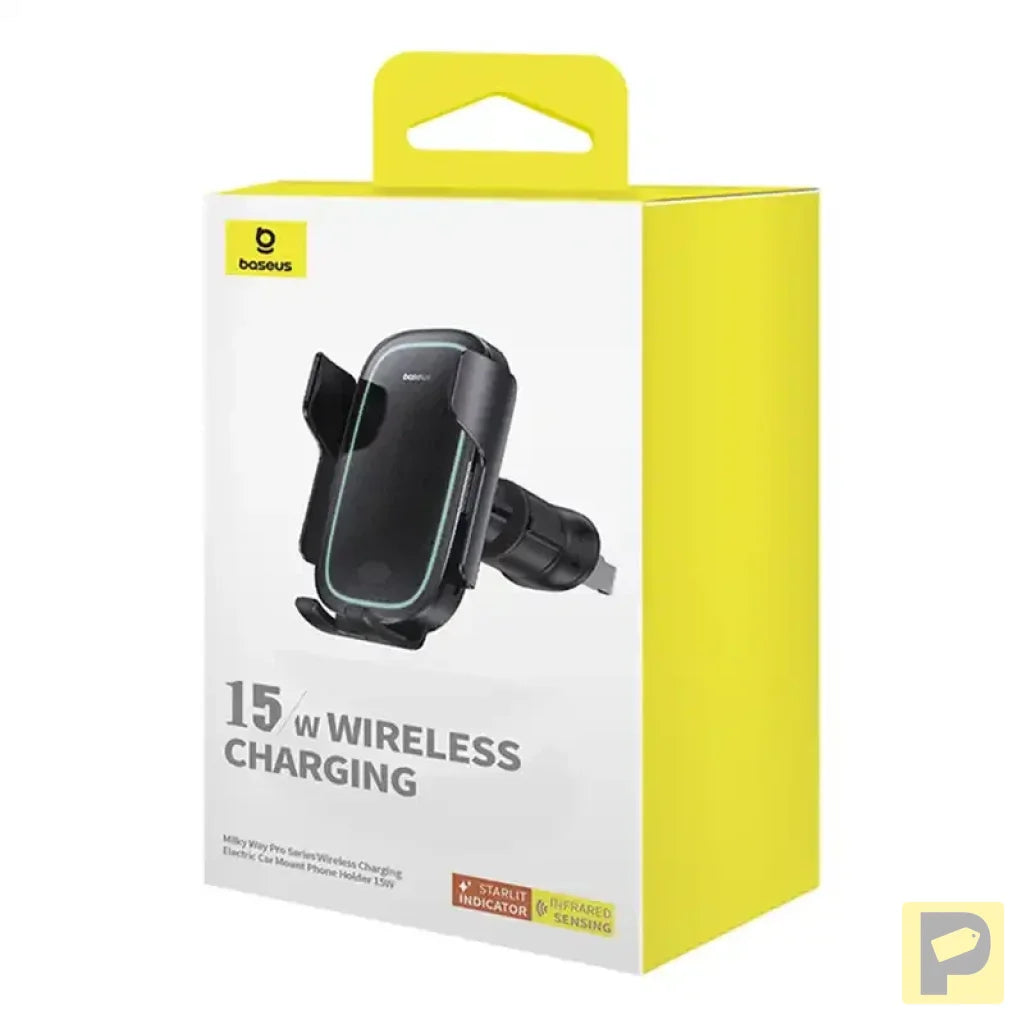 Wireless Charging Car Mount Baseus MilkyWay Pro 15W (black)