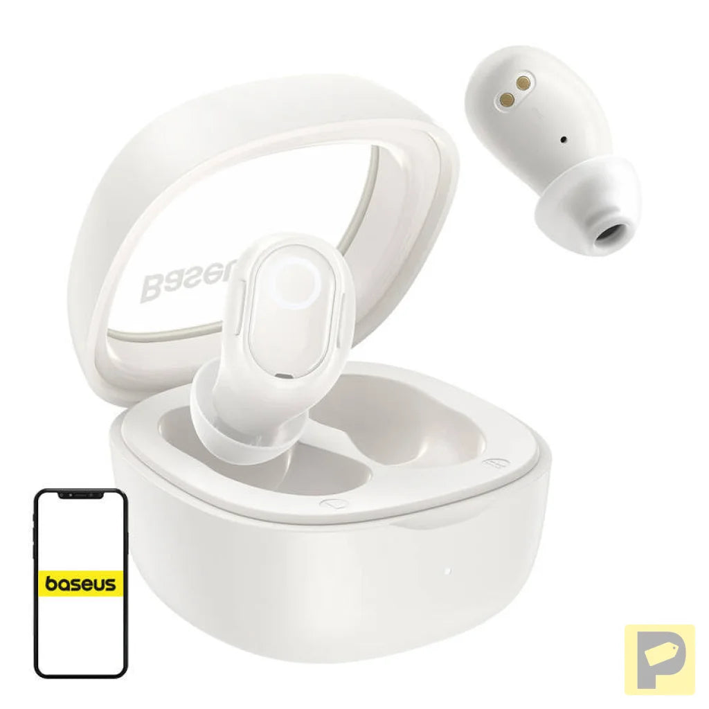 Wireless headphones Baseus Bowie WM02 TWS, Bluetooth 5.0 (white)