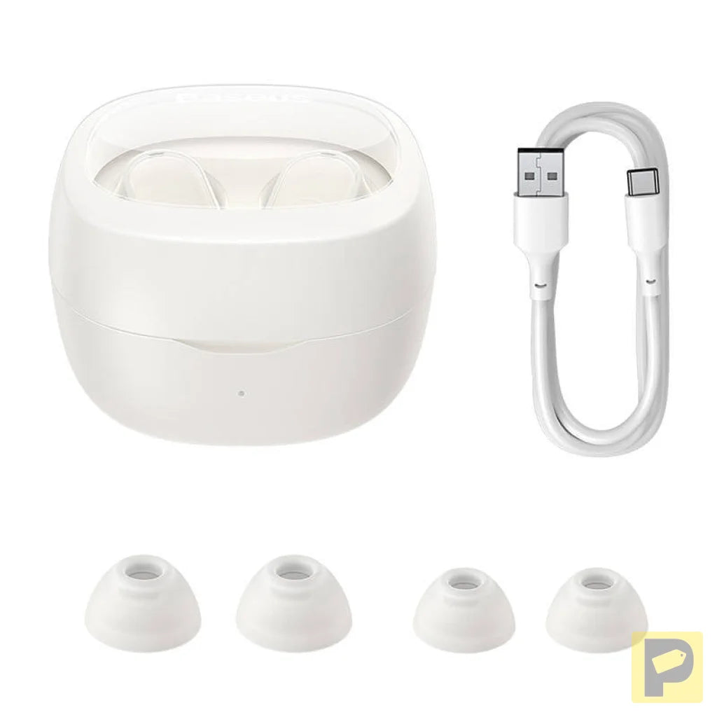 Wireless headphones Baseus Bowie WM02 TWS, Bluetooth 5.0 (white)