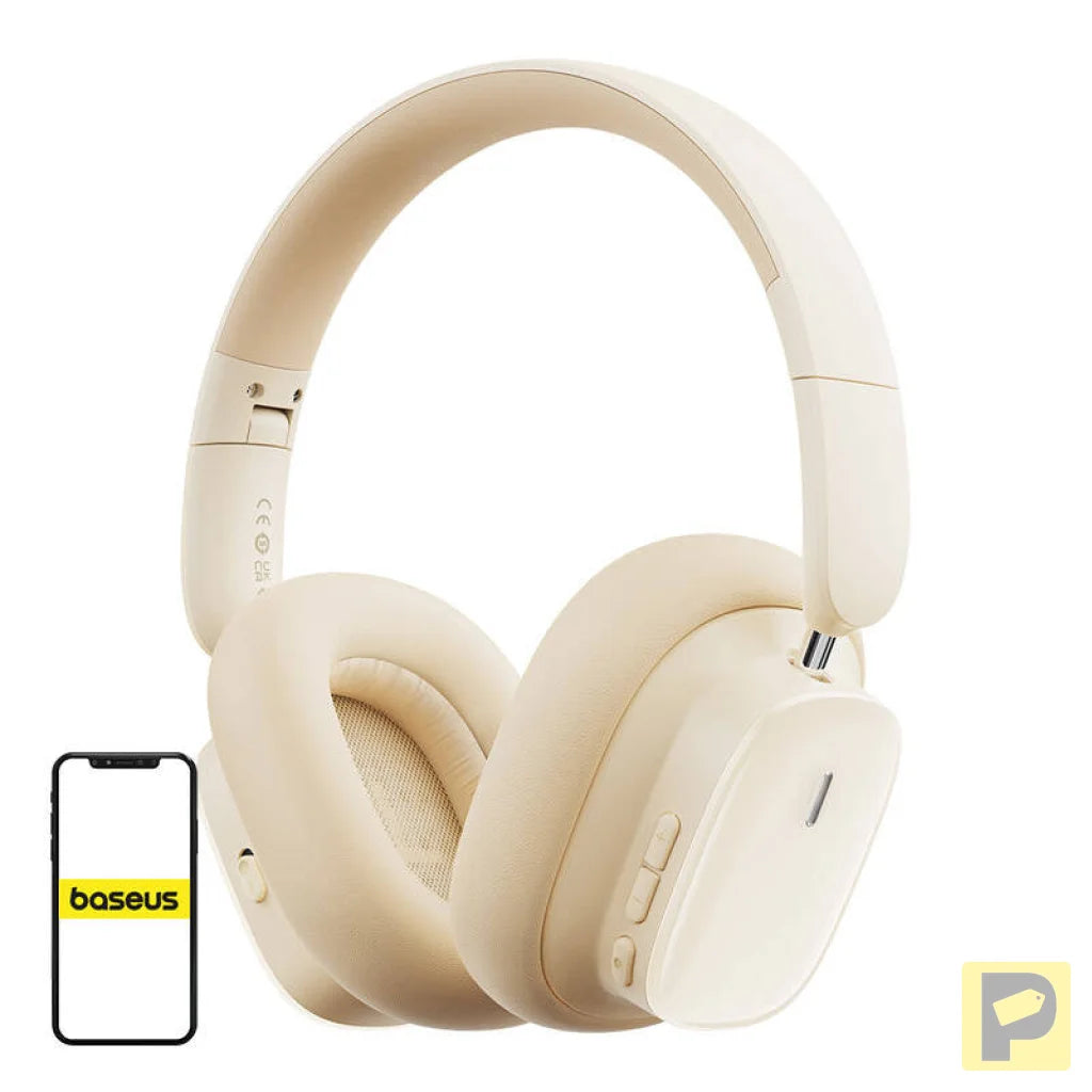 Wireless Headphones with Noise-Cancellation Baseus Bowie H1i (White)