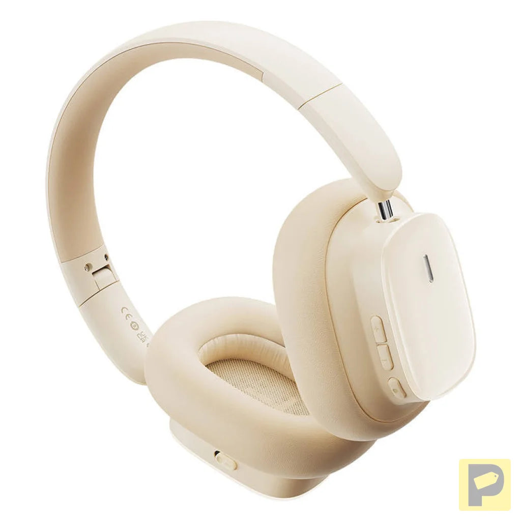 Wireless Headphones with Noise-Cancellation Baseus Bowie H1i (White)