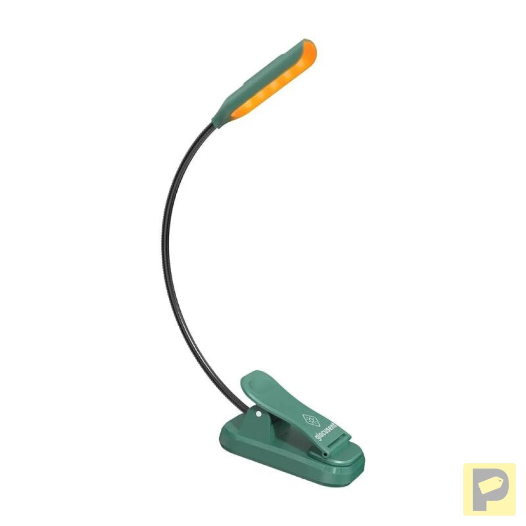 Wireless lamp Glocusent mini GLCSNTBL102G clip-on book light, USB-C Green