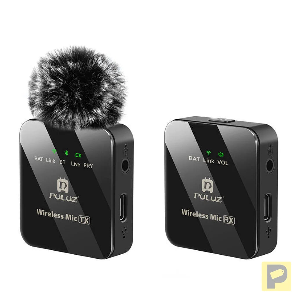 Wireless Lavalier Microphone PULUZ 1 TX + 1 RX