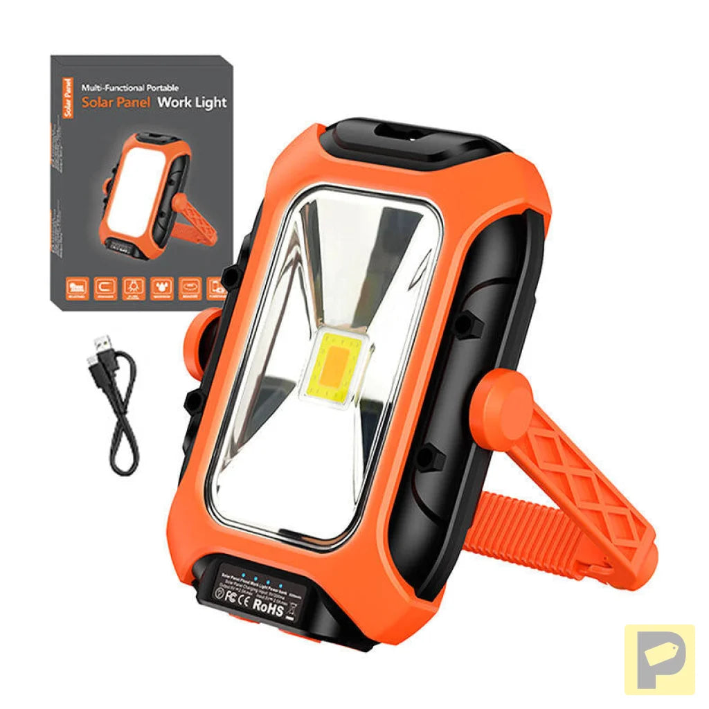 Workshop lamp with solar panel Superfire GM05 - 500 lm, powerbank.