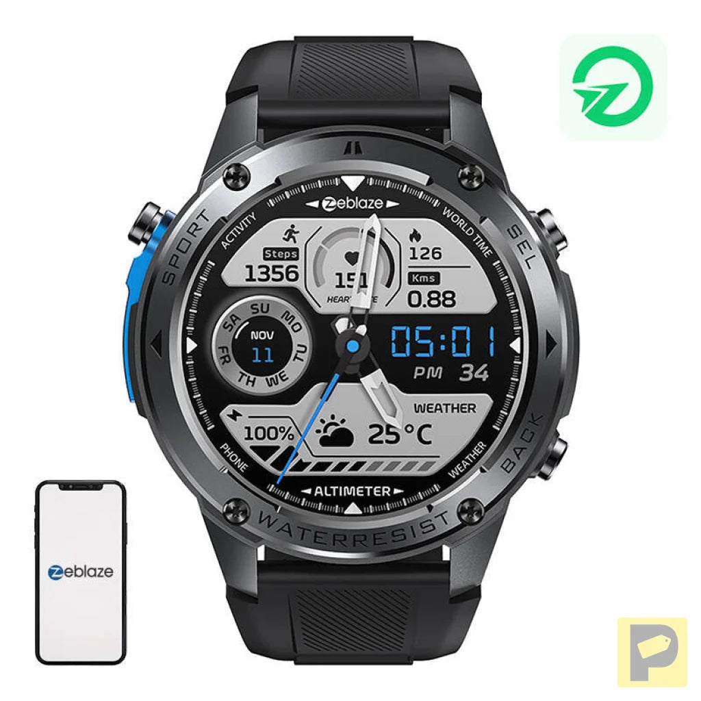Zeblaze Stratos 2 Ultra Smartwatch (Black)